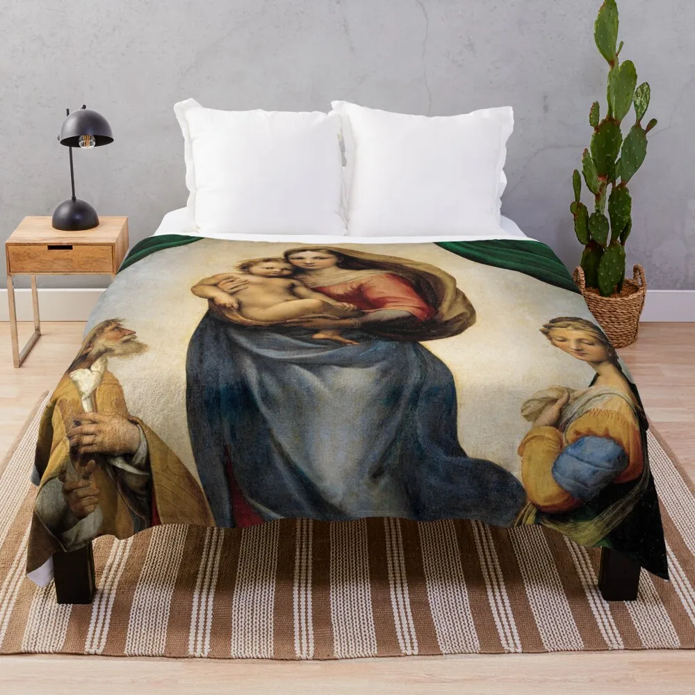 

Sistine Madonna Throw Blanket Designer Blankets Baby Blanket Sofas Personalized Gift