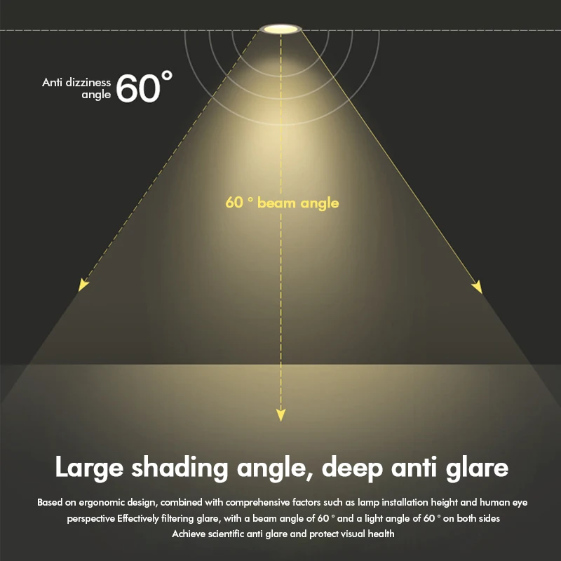 Antyodblaskowe oprawy wpuszczane LED z możliwością przyciemniania 3W 5W 7W 10W 12W 15W lampy sufitowe W tle lampy punktowe oświetlenie wewnętrzne 220V 110V