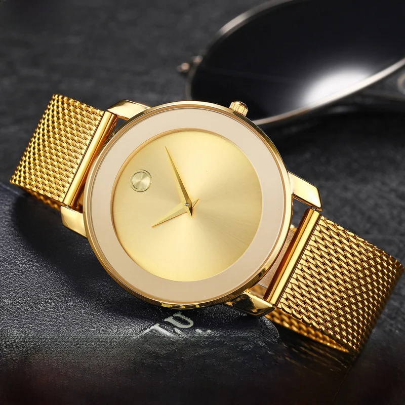 Ultra-Thin Steel Business Mesh Men's Watch Classic Simple Leisure Waterproof Quartz Factory Direct Sales in Stock