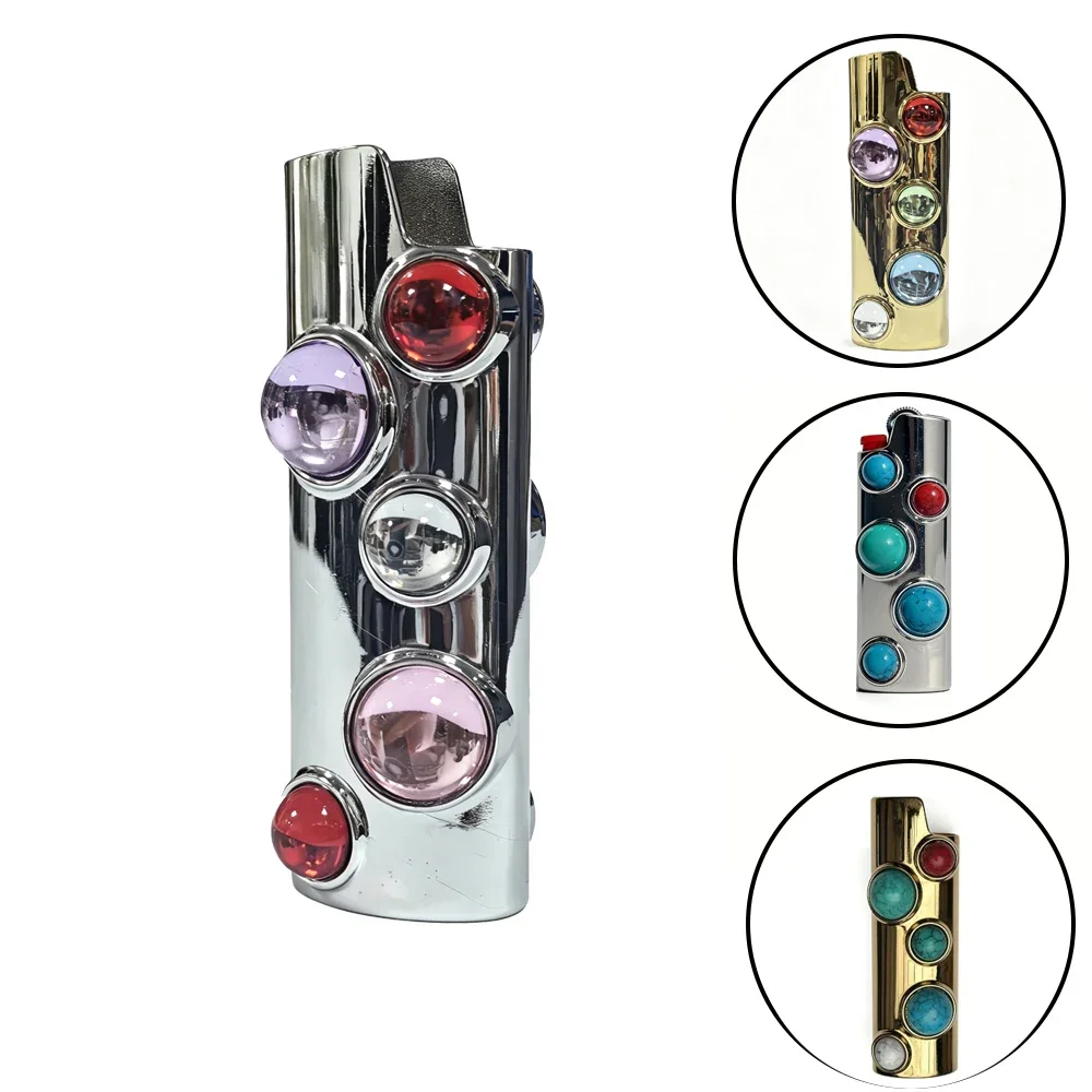 Bright Chrome Decorative Shell Cover Holder Suitable for Bic J6 Full-Size Shell Meteorite Crater Shape Can Diy Paste Drill