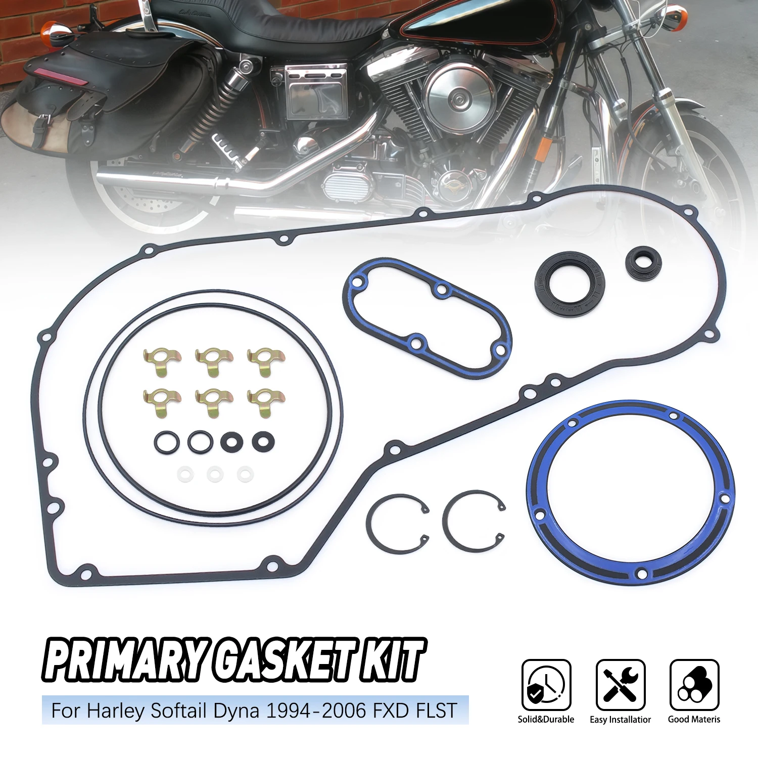 

Primary Clutch Cover Gasket Kits For Heritage Softail Classic Anniversary EFI FLSTCI Softail Deluxe Bad Boy FXSTSB Motorcycle
