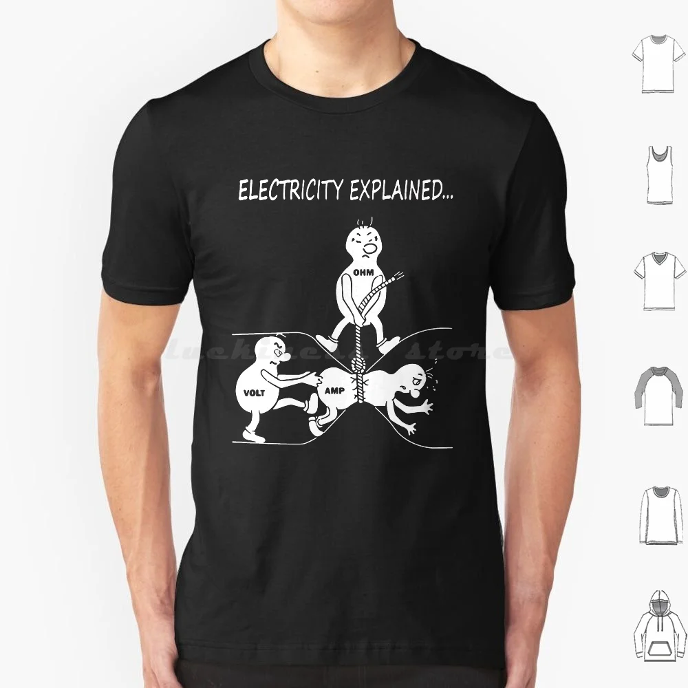 Funny Physics Gift-Electricity Explain For Women Men T Shirt Big Size 100% Cotton Physics Science Lovers Teachers Students