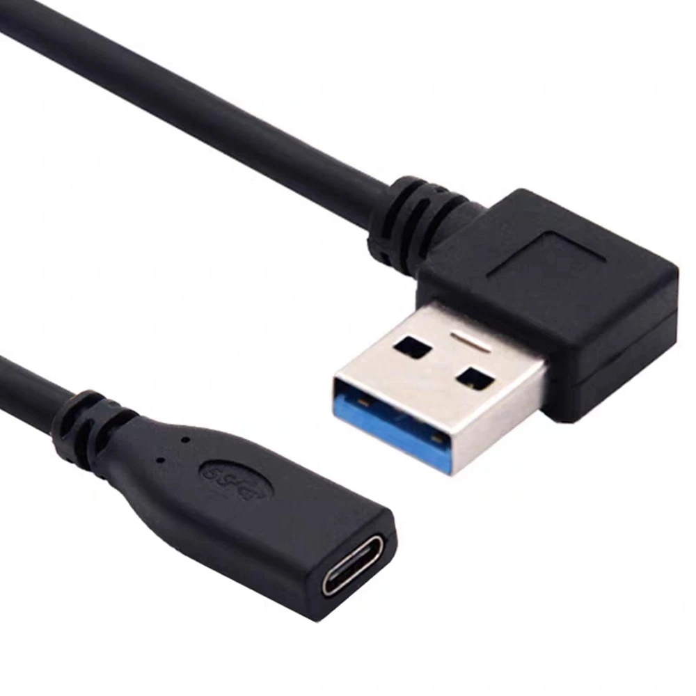Type-C female elbow USB 3.0 adapter cable double-sided USB 3.1 female socket to computer USB data cable 5Gbps
