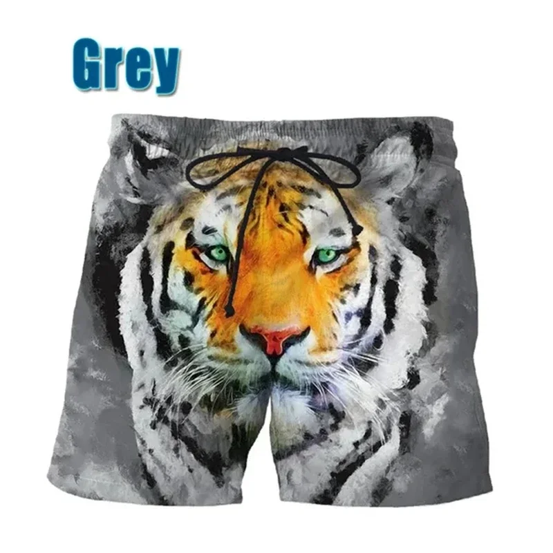 Summer Hot Sale Fashion Animal Tiger 3d Printing Cool Beach Shorts Pants Men's Women Kids Casual Summer Swimming Trunks Homme