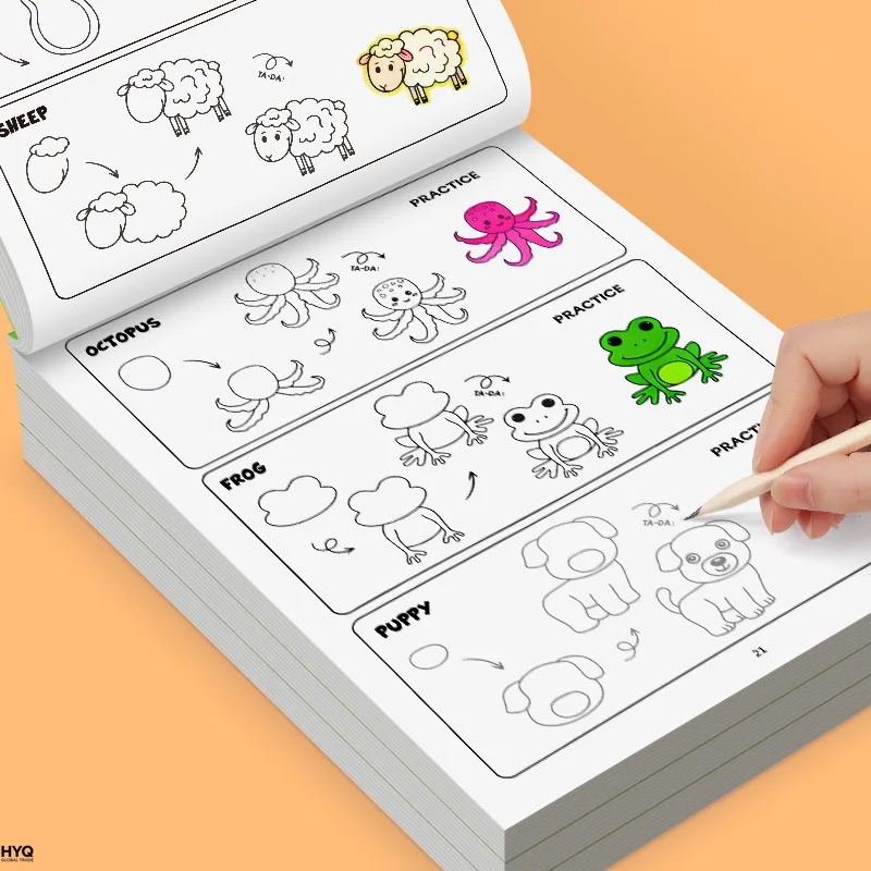 How to Draw Animals Step-by-Step Drawing Book- Learning Painting , Perfect for Creative Writing & Color Kids Drawing Book