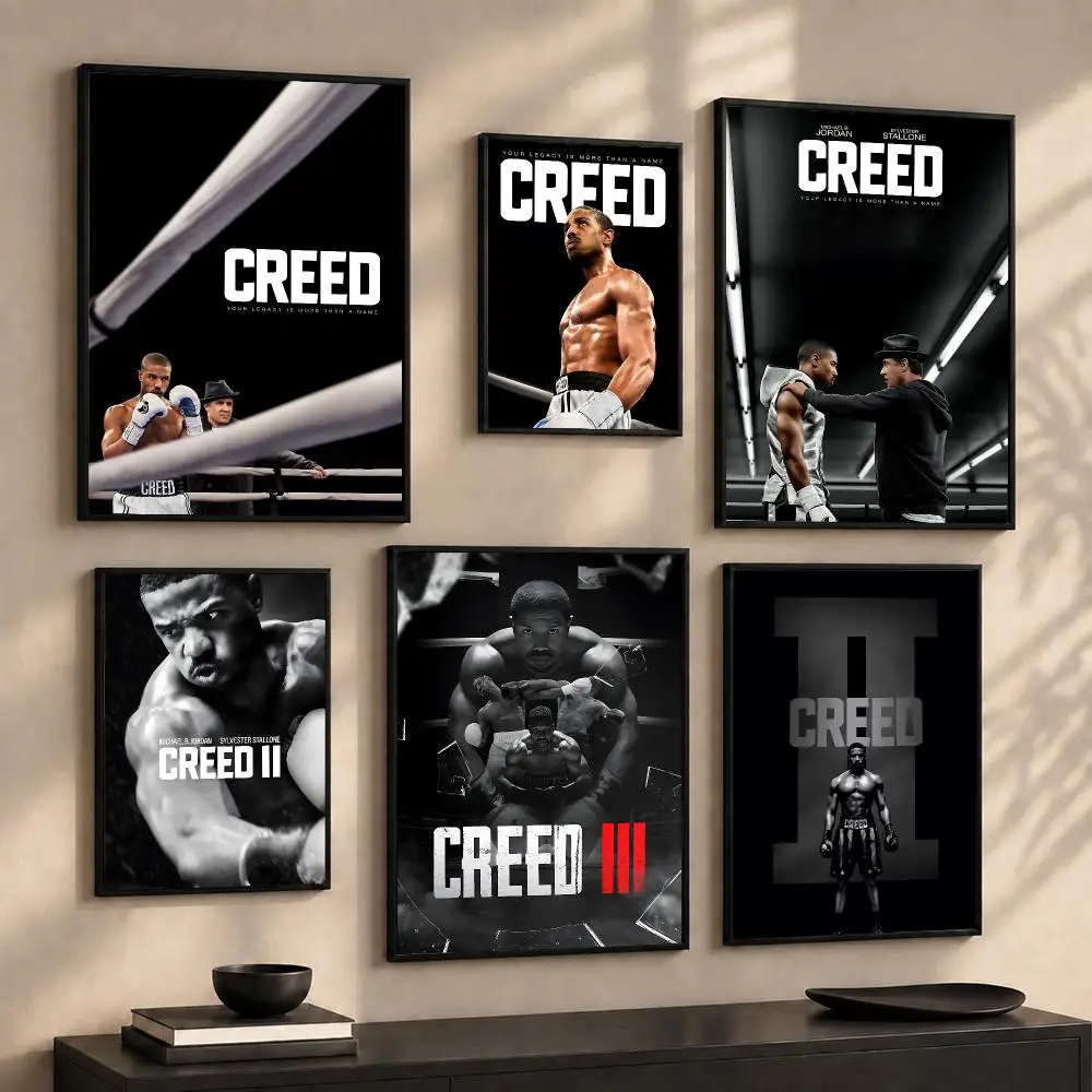 Boxing Drama Film C-Creed Painting Calligraphy Canvas Poster Wall Art Prints for Living Room Bedroom Home Decor Gift
