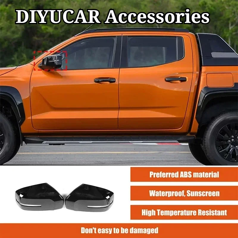 

For Mitsubishi Triton L200 2024-2026 ABS Carbon Fiber Car Rearview Mirror Reverse Mirror Cover Trim Exterior Accessories