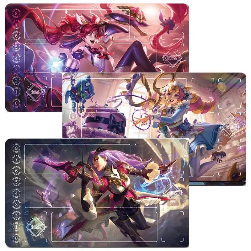 Pantheons the Unbreakable Spears Garens DIY Anime Game Battle card Rubber Card Pad Mouse Pad Keyboard Pad 600*350*2mm