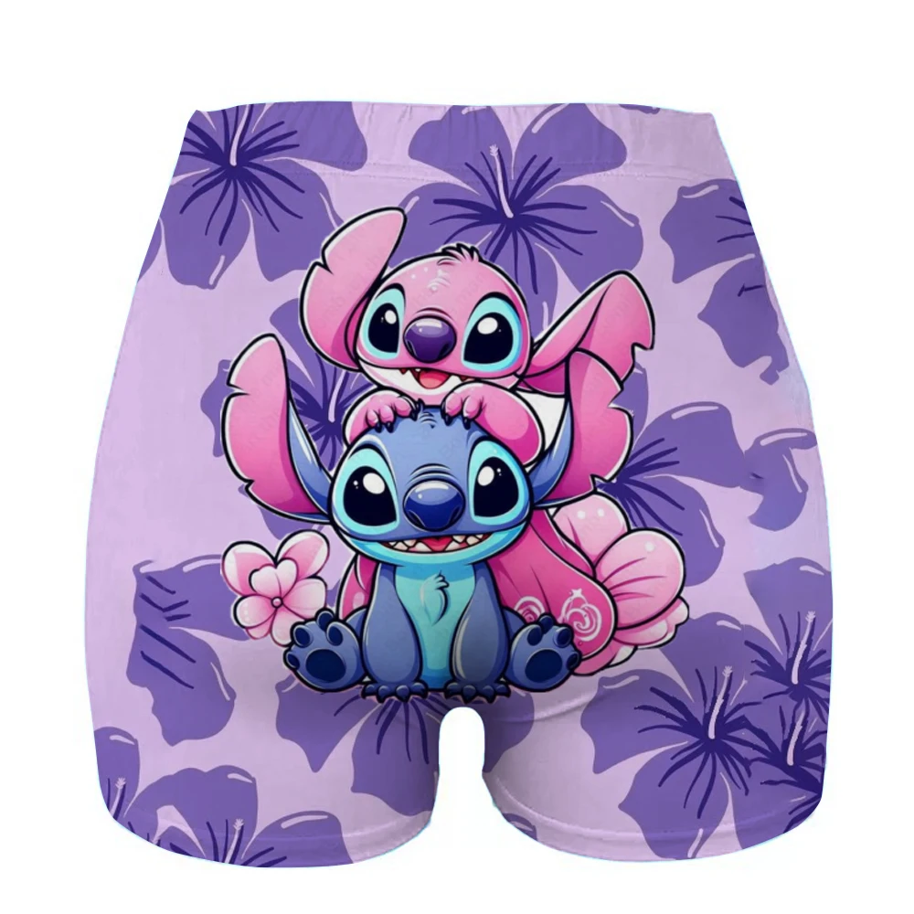 Stitch Angel cintura alta e quadril yoga curto senhoras elevador fitness treino calças de ginástica