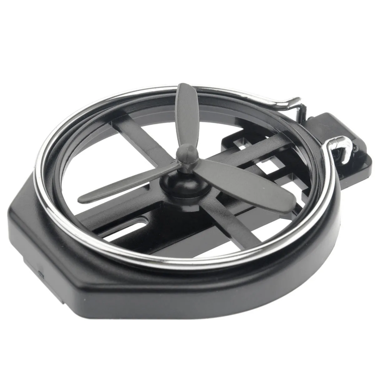 

Multi-Functional Auto Car Air Vent Drink Holder Black Durable Plastic Spring Steel Folding Cup Holder Mini Fan Dispersing Air