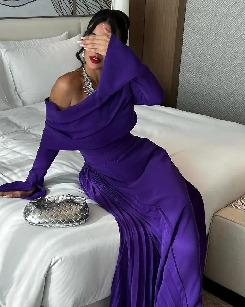 Vestido de noite personalizado, camisa delicada, barco, pescoço, ombro de fora, mangas compridas, vestidos de baile, linha a, vestidos de festa clássicos