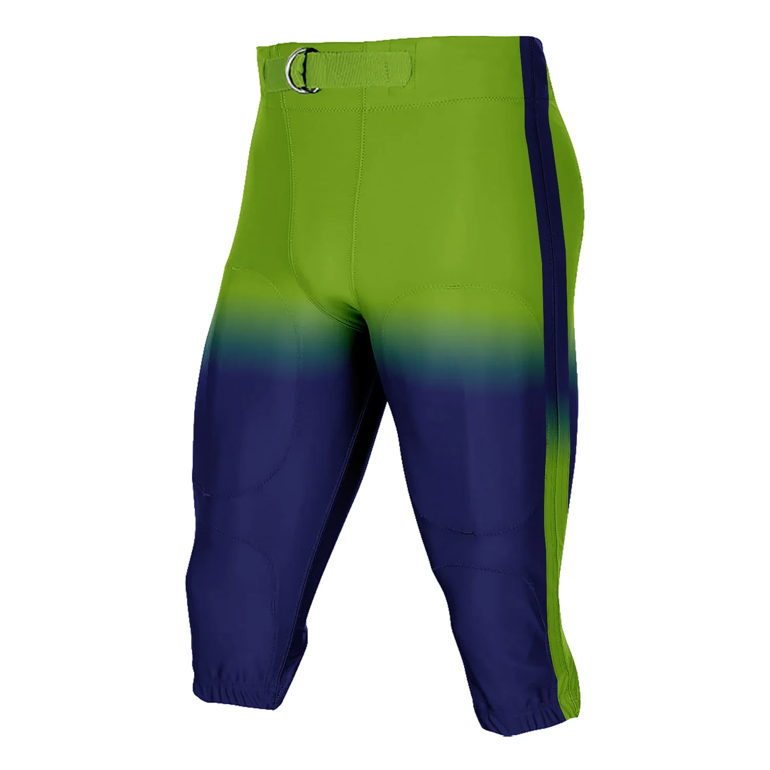 Custom Gradient Football Pants with Belt for Men Youth Running Cropped Pants Add Your Name Number Logo Multiple Colors