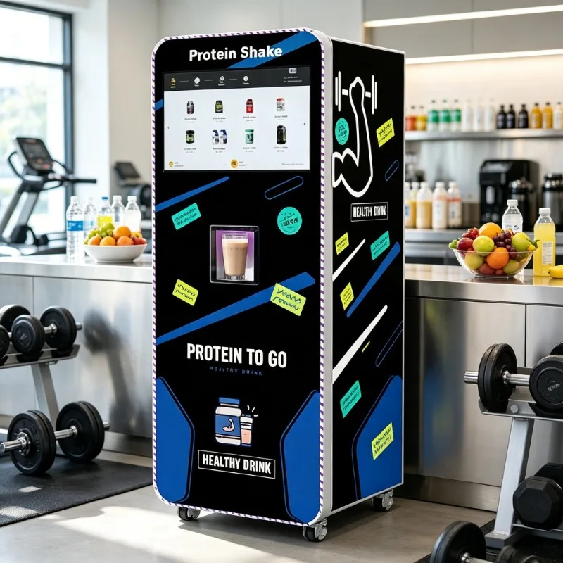 Commercial Protein Shake Powder Vending Machine Custom High Quality Design Multi Payment Card QR Code Self Service Device