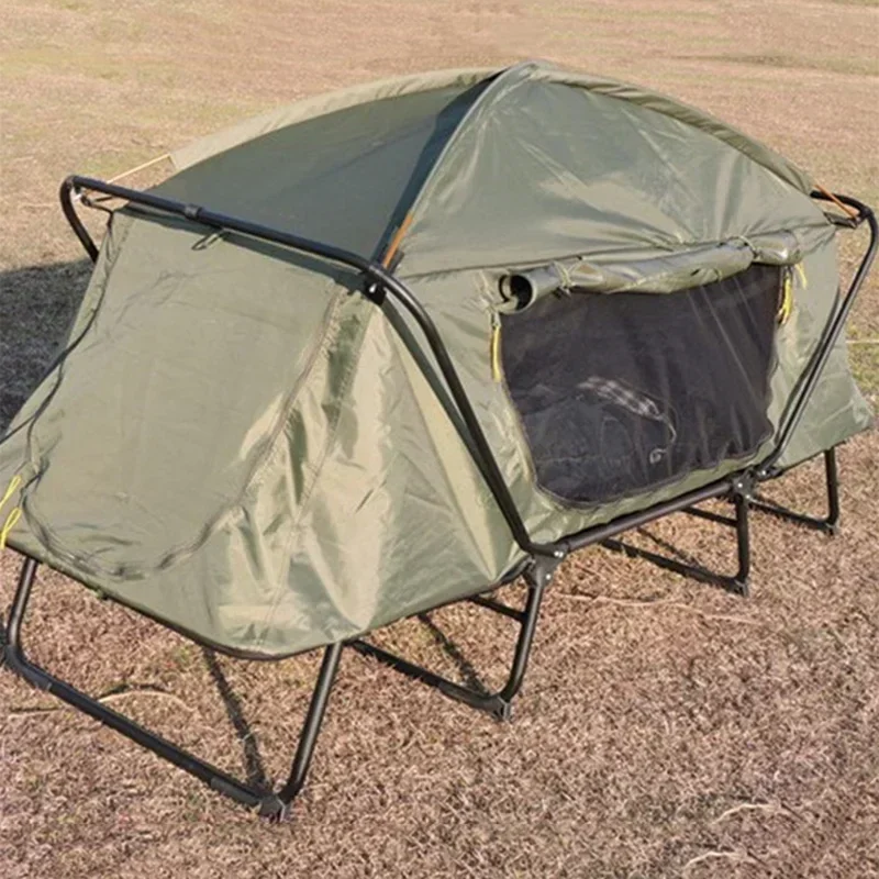 Pop-up adult bed folding camping tent with mosquito net