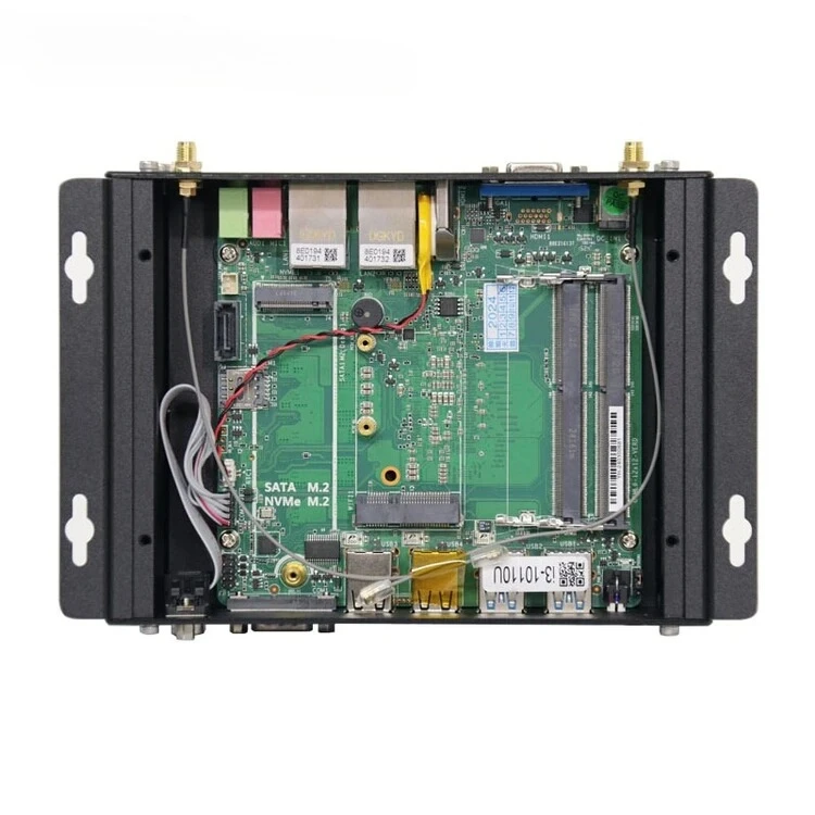 XY Linkleaps High Quality Intel I5 1235U Mini Industrial PC Fanless Embedded Box PC with Dual GbE LAN 2 COM 8 USB