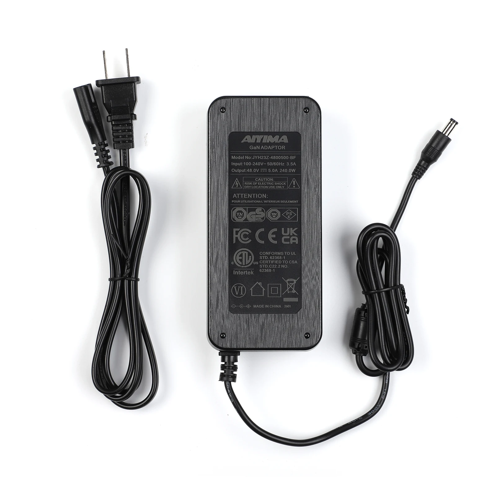 ANYIMA A07 パワーアンプとAKONのACアダプタ AIYIMA 48V 5A アンプ用Gan電源アダプター電源供給装置 TPA3255