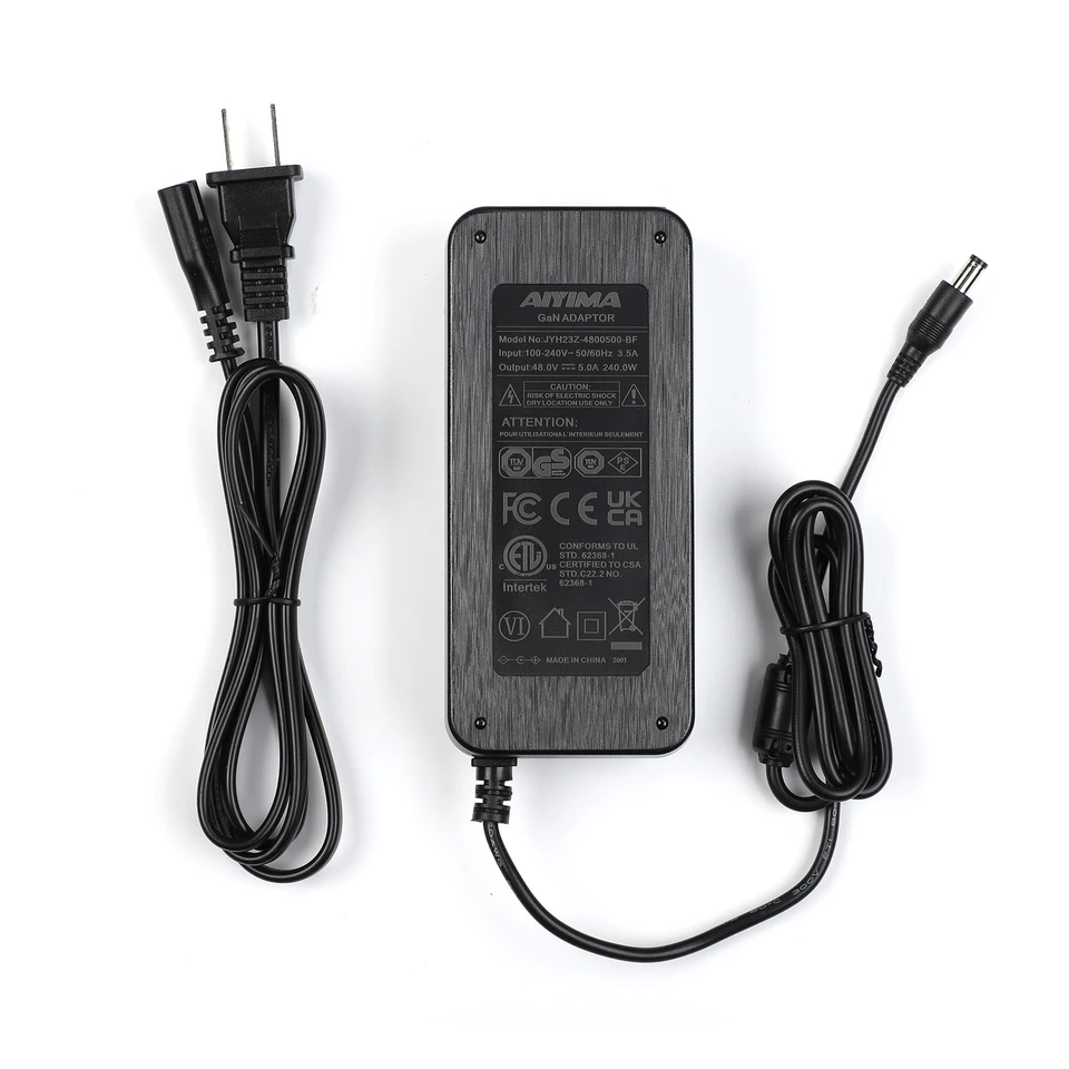 AIYIMA 48V 5A アンプ用Gan電源アダプター電源供給装置 TPA3255