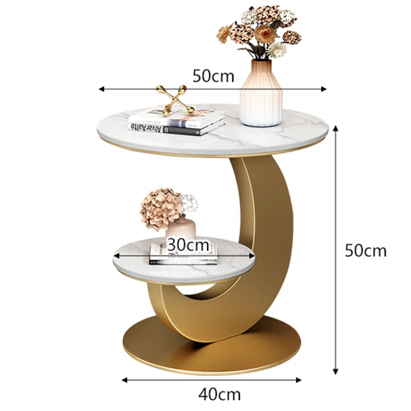 Nordic Living Room Coffee Tables Round Luxury Bedside Gold Hall Coffee Table Console Design Modern Stolik Kawowy Home Furniture