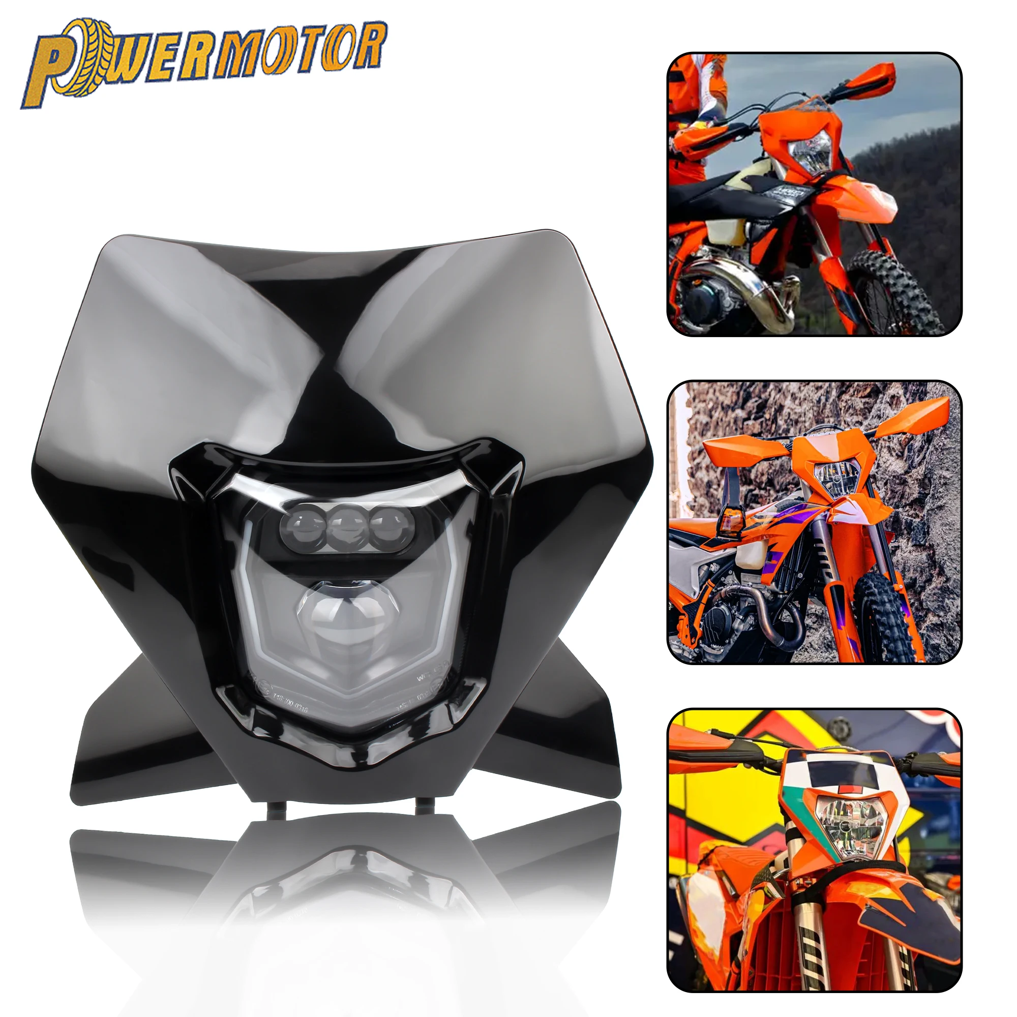 

NEW Motorcycle LED Headlight Fairing For KTM EXC SXF XCW MX 250 2023 2024 Enduro DirtBike Supermoto OffRoad Racing Headlamp Part