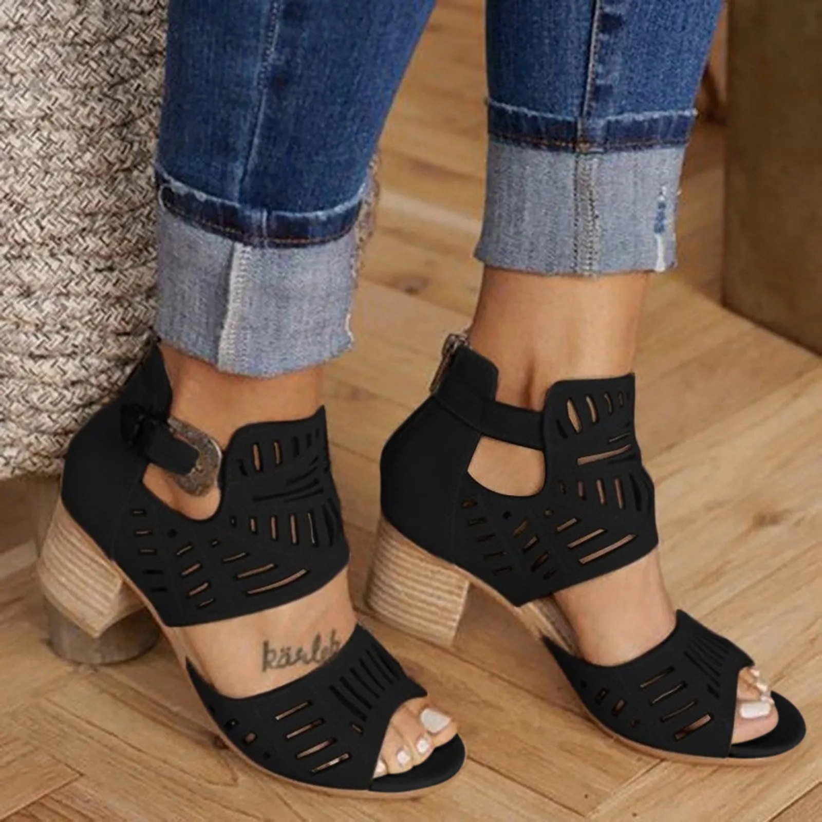 Women High Heel Sandals Retro Gladiator Ladies Casual Rome Fashion Summer Woman Shoes Plus Size 35-43 sandals for women 2024