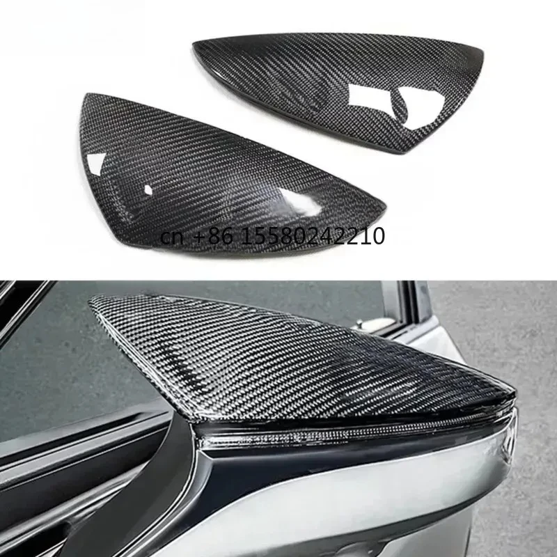 2Pcs M Style Carbon Fiber Mirror Cap Cover Trim for 2021-2024 IS300 IS350 IS500 Car Accessories Case