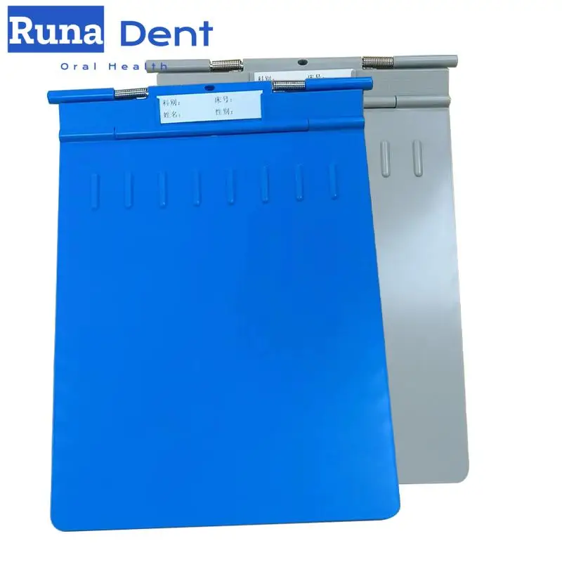 

High-Quality Dental Case File Folder Clinic Case Clip Plate for Patient Case Book Nurse Outpatient File Blue/grey Dentist Tool