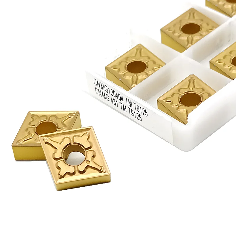 

10PCS CNMG120404 CNMG120408 TM T9125 Original Carbide inserts CNC Lathe Cutter Tools External Turning Tool CNMG Blade for Steel