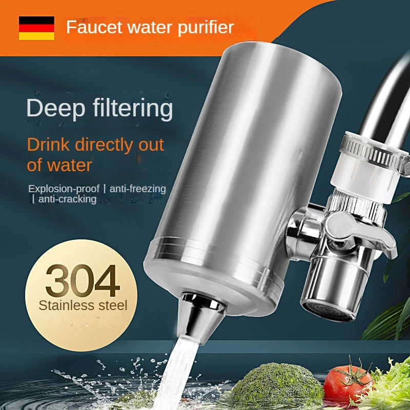 

7 Layer 0.1μm Drinking Water Faucet Purifier Tap Filter Stainless Steel Ceramic Activated Carbon KDF Cartridge Kitchen Bathroom