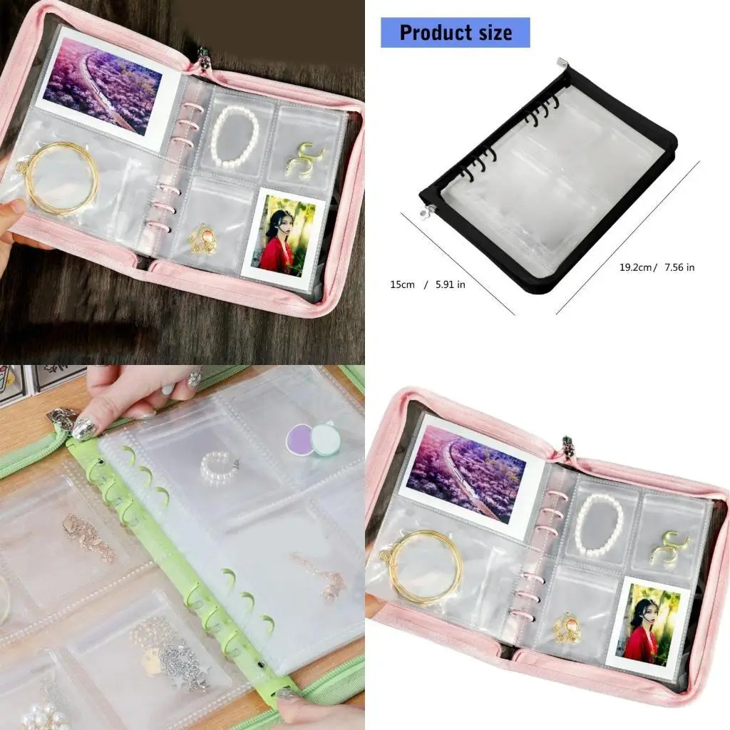 

652F Elegant Jewelry Organizers Protective Jewelry Storage with Easy Zip Closure for Daily Use and Trips