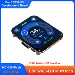 ESP32-S3 1.69inch Screen for ESP32-S3 Development Board 32-Bit 240MHz LX7 Dual-Core Capacitive Touch 240x280 Display 262K Color