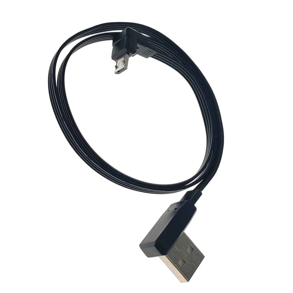 0.1M-0.5M Super Flat Flexible Up and Down Left Right Angled 90° USB Micro USB Male to USB Male Data Cable 0.3M 0.2M