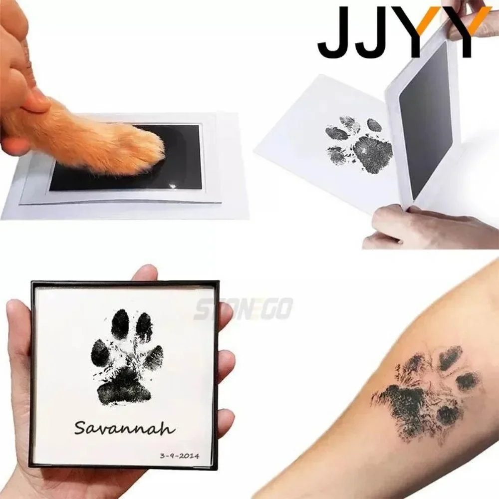 مجموعة بصمات الأقدام DIY مع وسادات حبر وإطار صور للأطفال الصغار هدية استحمام آمنة ونظيفة تذكار الذاكرة #2