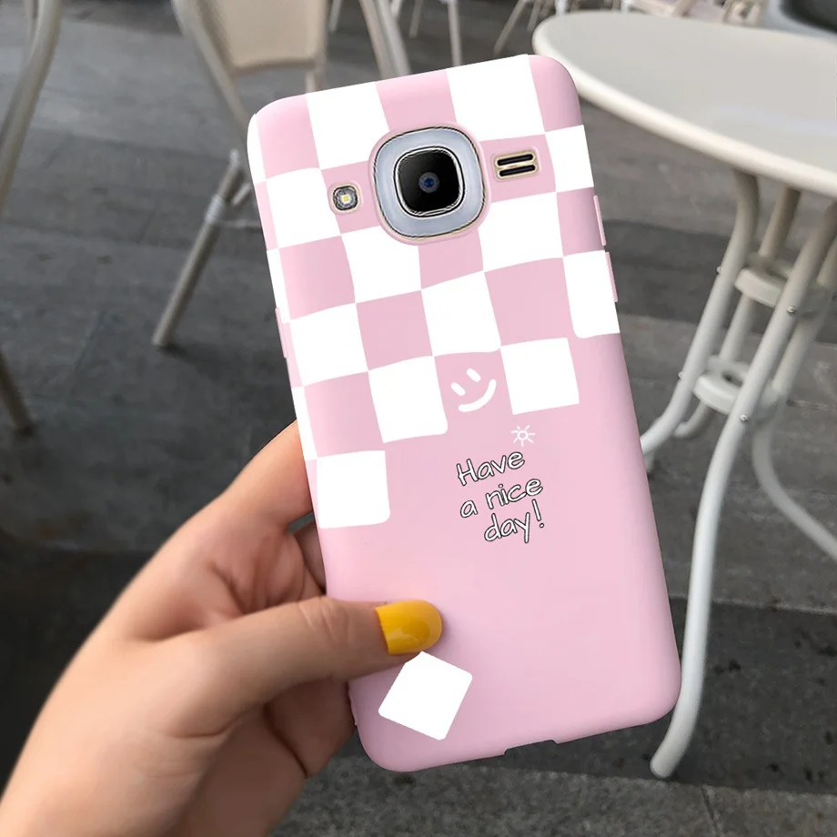 For Samsung Galaxy J2 Pro 2016 J2 2016 Case Soft TPU Silicone Back Cover Case For Samsung J2 J210F Feather Pink Sky Pattern Capa