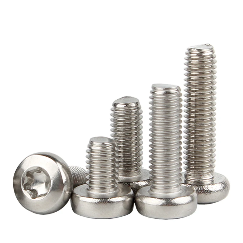 M2 M2.5 M3 M4  A2-70 304 Stainless Steel Six-Lobe Torx Pan Head Screw Round Bolt  Length 4mm~20mm