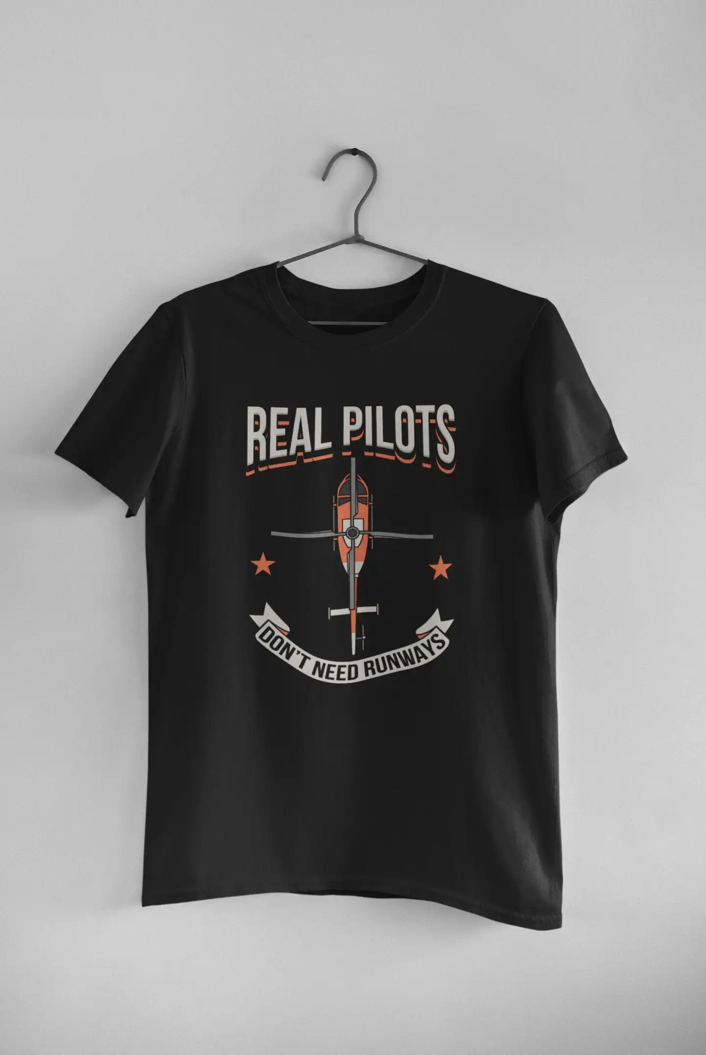 Helicopter PiloT T Shirt Aviation Don't Need Runways