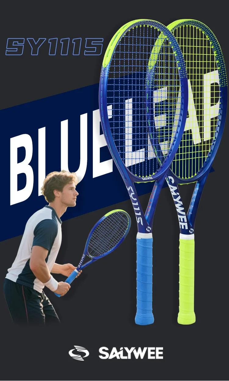 Carbon Fiber Integrated Tennis Racket Lightweight Large Head for Amateur Intermediate Advanced Large Frame for Adult Players