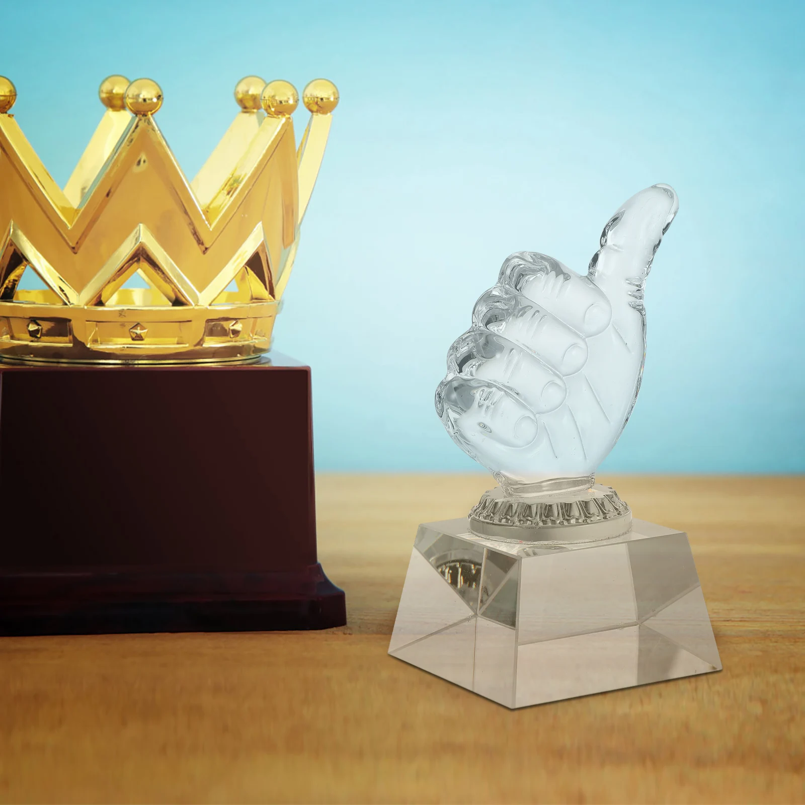 

Transparent Trophy Glass Award Trophies Winner Birthday Sculpture Manual Ceremony