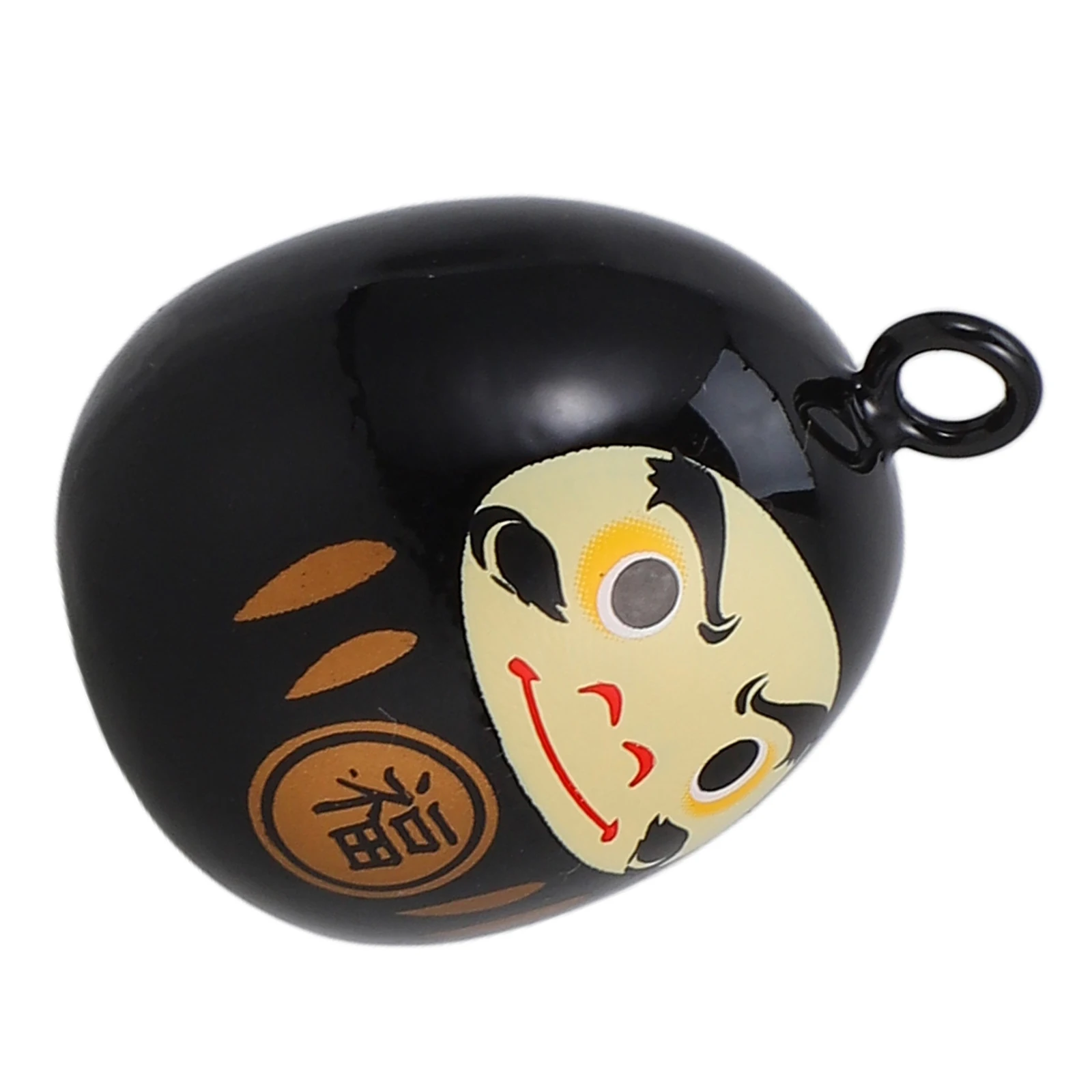 

Seal Bell Hanging Decor Bodhidharma Japanese Key Chain Decorative Pendants Black