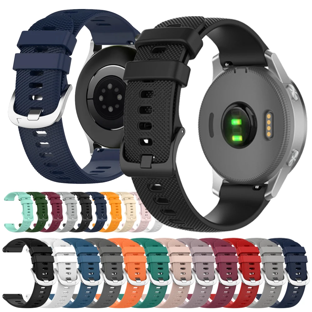 20/22mm Silikon-Soft-Armband für Garmin Forerunner 255 265 165 570 Sportarmband D2 Air X15/Venu sq 2 3 4/Vivoactive 6 5 4 Armband