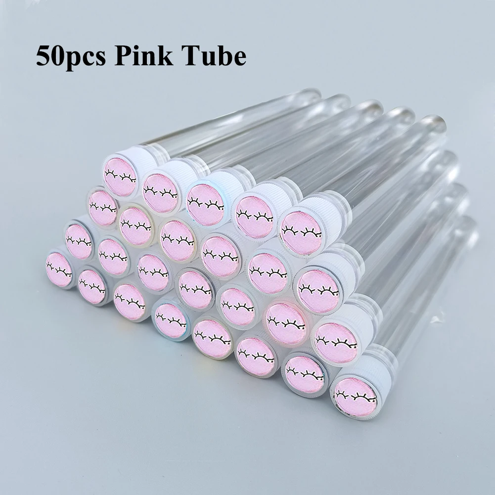 50 Stück wiederverwendbare Augenbrauenpinsel, Rohr, Wimpernbürste, Augenbrauenpinsel, austauschbar, staubdicht, funkelnder Diamant-Make-up-Pinsel