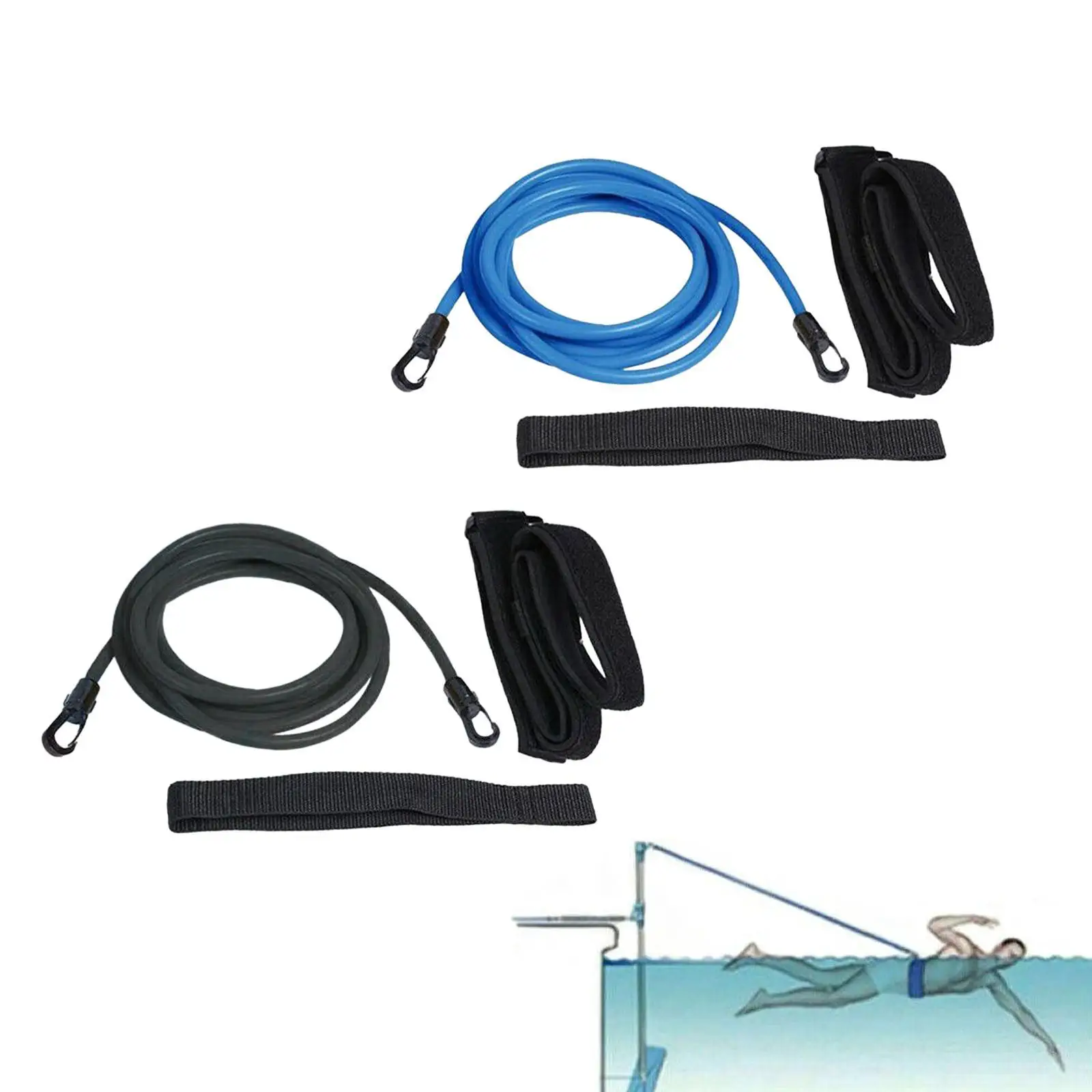 

Эспандерный пояс для плавания, устройство для тренировки плавания, тренировочный ремень для плавания 4 м для начинающих