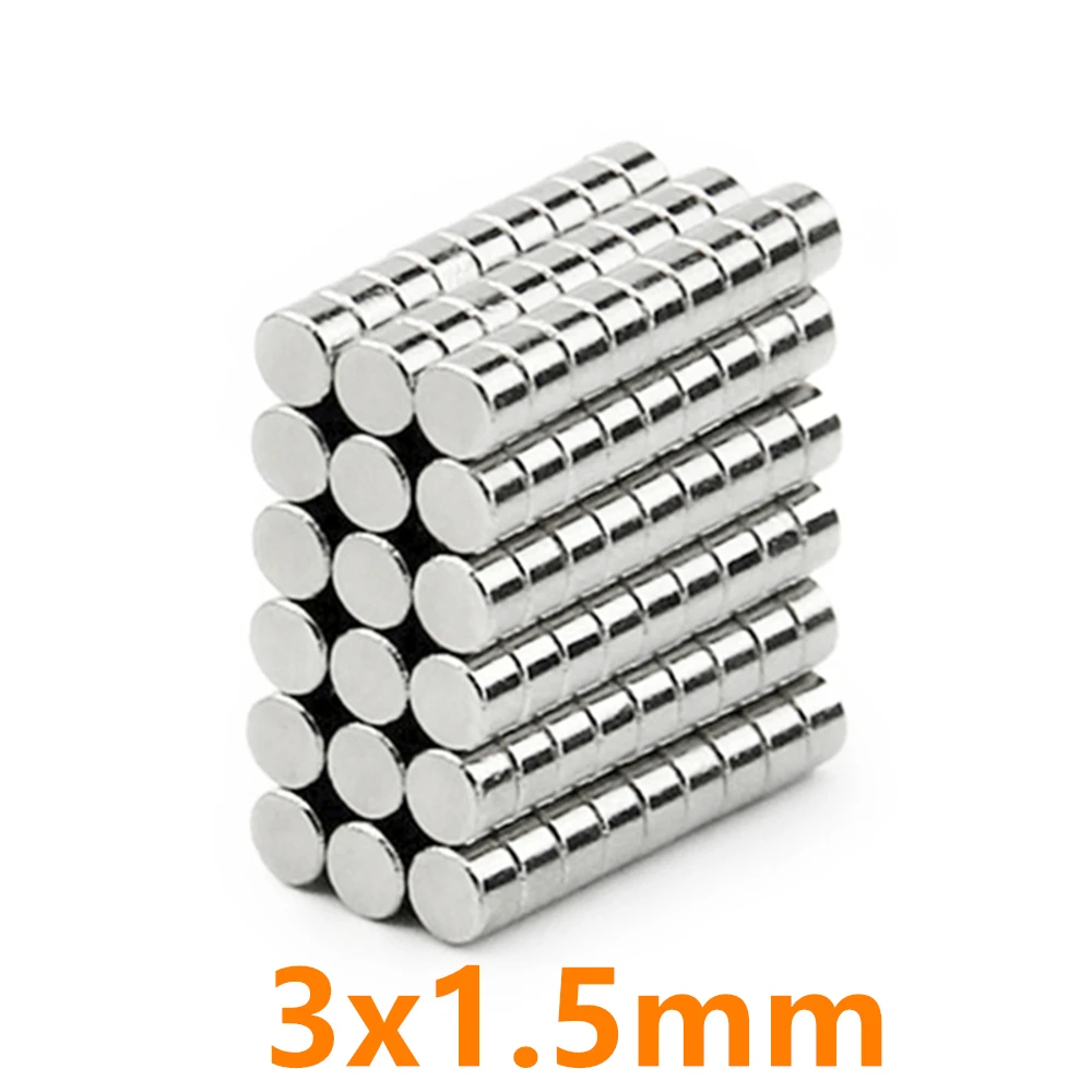 

10000pcs Strong Round 3*1.5mm N35 Rare Earth Neodymium Magnet Art Craft Fridge 3x1.5mm