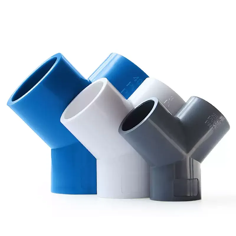 Picture 6: 20/25/32/40~63mm White/Blue/Grey PVC Y 3-Way Connector Garden Irrigation AquariumTee Joints Aquarium Shaped Water Pipe Connector
