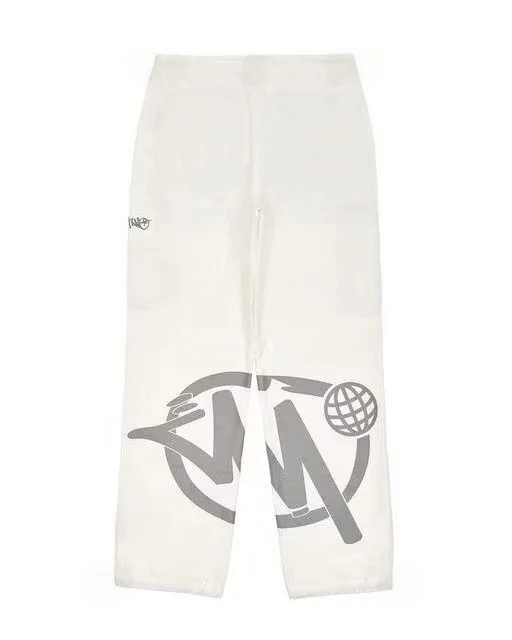 2026 Neuer Stil Graffiti-Buchstaben-Globus-Grafik-Hose Elastischer Kordelzug Lose Y2K Hip-Hop Streetwear Lässige Lange Hose für Kinder – Detail 5
