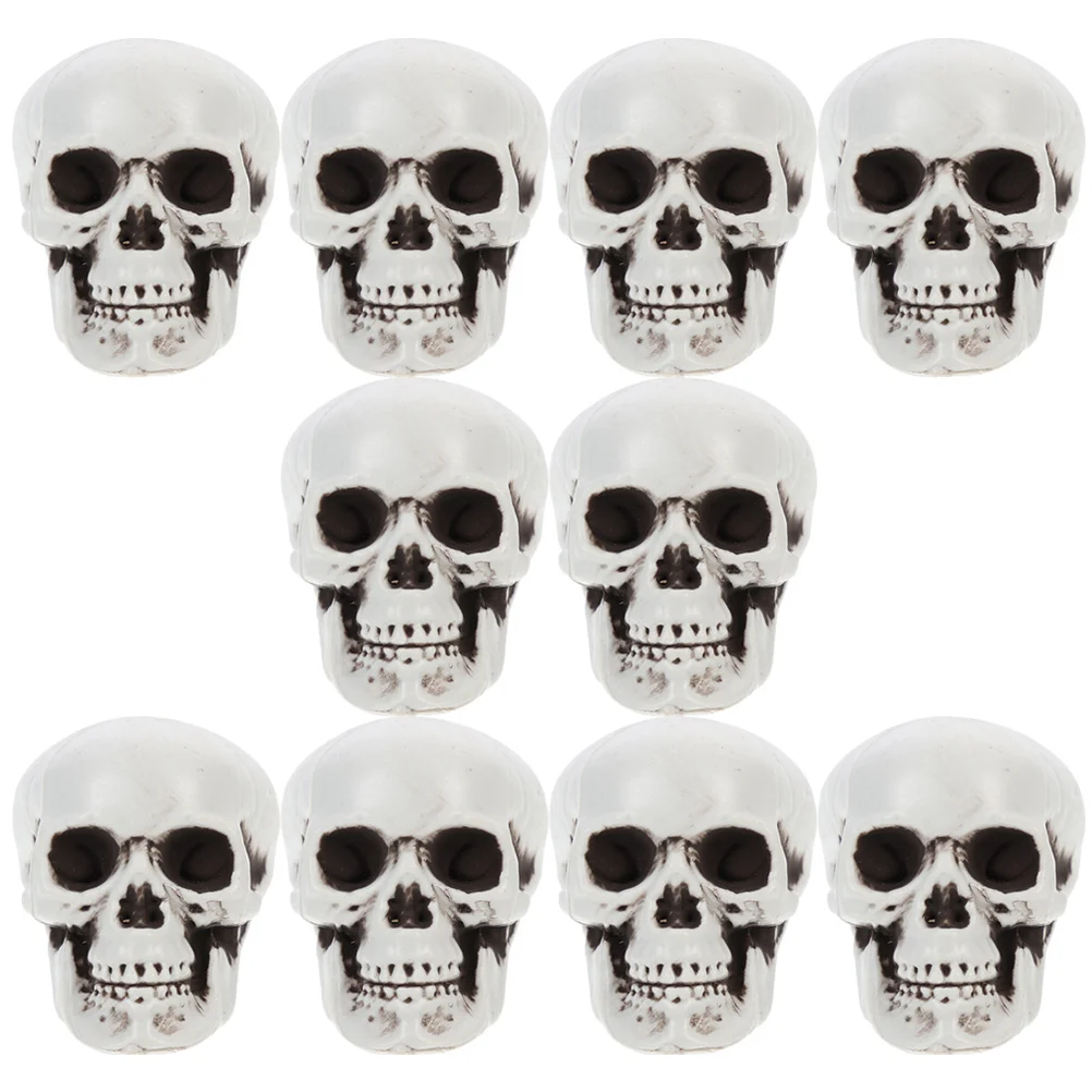 

10Pcs Halloween Head Mini Plastic Skulls Simulation Skull Decoration Prop Mini Skulls for Halloween Plastic Skull Model