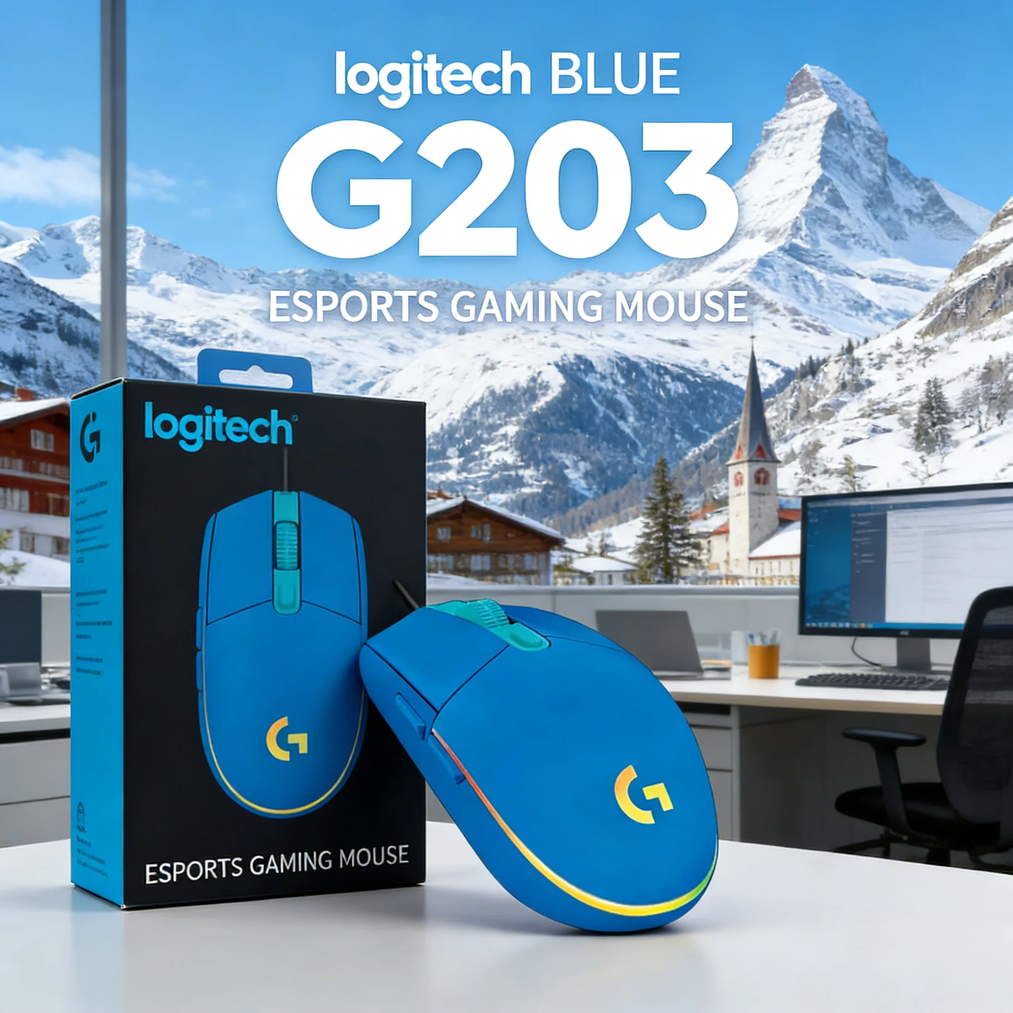 

Logitech G203 Esports-Grade Wired Gaming Mouse with Customizable RGB Lighting On-Board Memory for PC/Mac - 2-Year Warranty