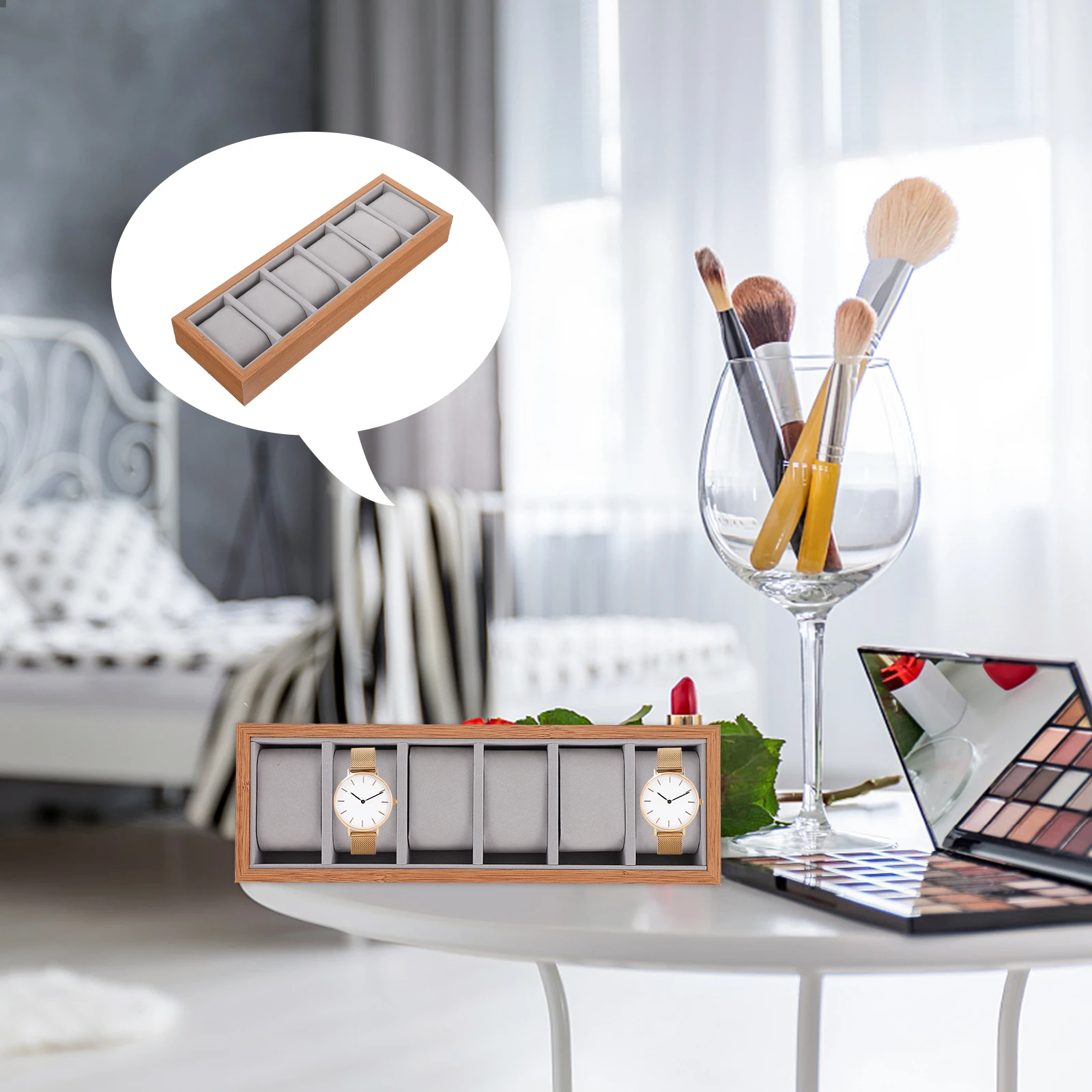 

Wooden Watch Display Plate Organizer Tray For Wrist Bands Showcase Stand Holder Decorate Premium Quality Smooth Fine Workmanship