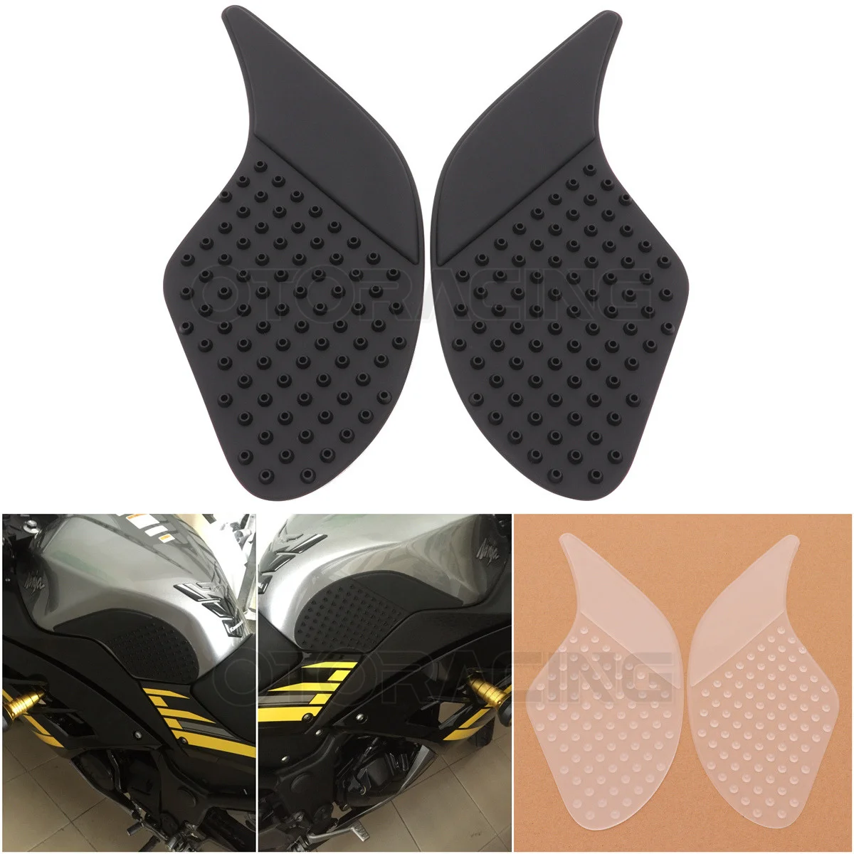 

Motorcycle Anti slip Tank Pads Sticker Side Gas Knee Grip Traction Pads For Kawasaki Z250 Z300 Ninja 200/300 2013-2017