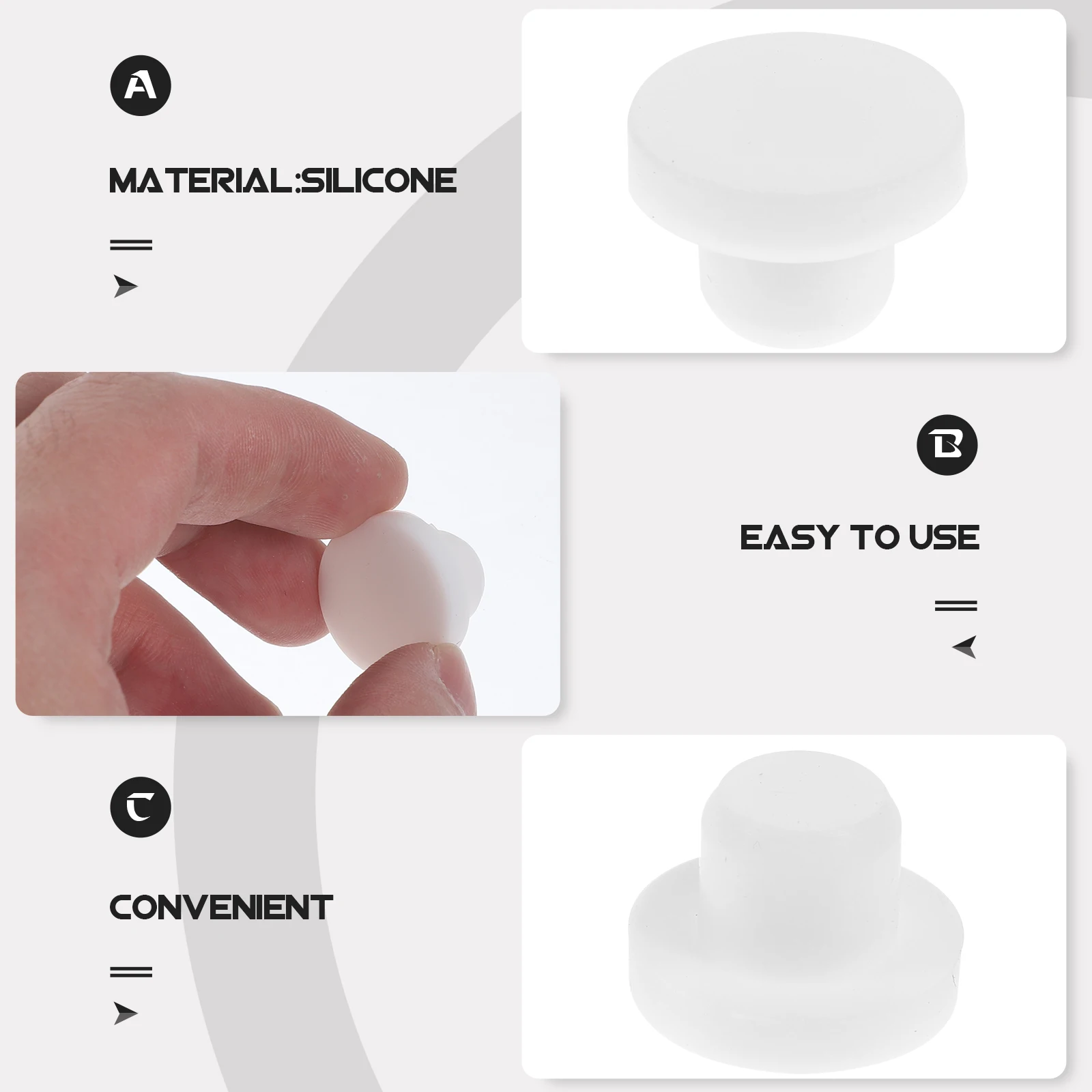 

10pcs Silicone Stopper 12mm Solid Plug for Salt Pepper Shaker Flower Pot Vase Pipe Stoppers Reusable Silicon Seal Pad