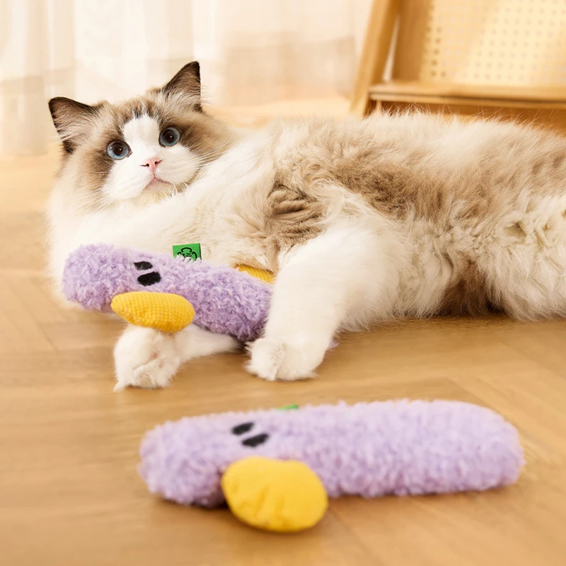 

Creative Sound Plush Cat Toy with Catnip Symbol Design Soft Bite-resistant Relieve Boredom Cat Interactive Toys Игрушка Для Кота